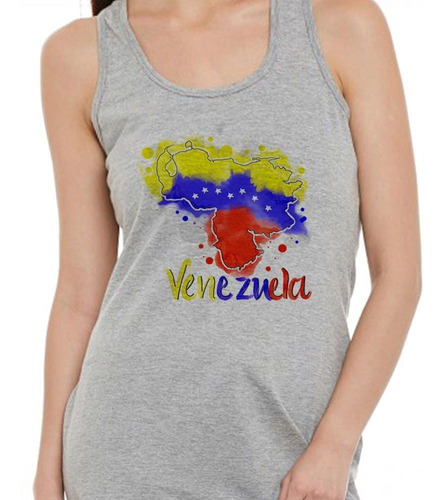 Musculosa Mapa De Venezuela Bandera Color