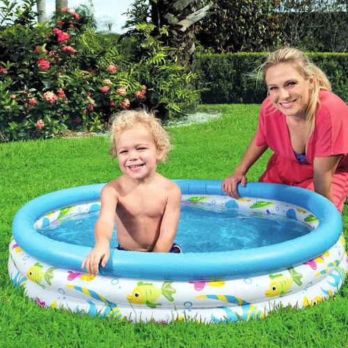 Piscina Infantil Inflável 100 Litros 3 Anéis Redonda Bestway