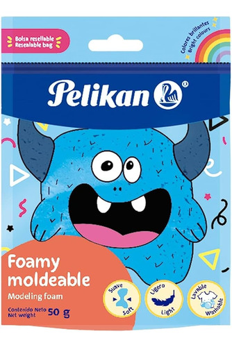 Foamy Moldeable Lavable Pelikan 50gr Color Azul