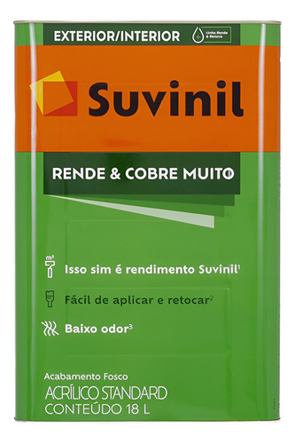 Tinta Suvinil Rende E Cobre Muito 18lts Gelo