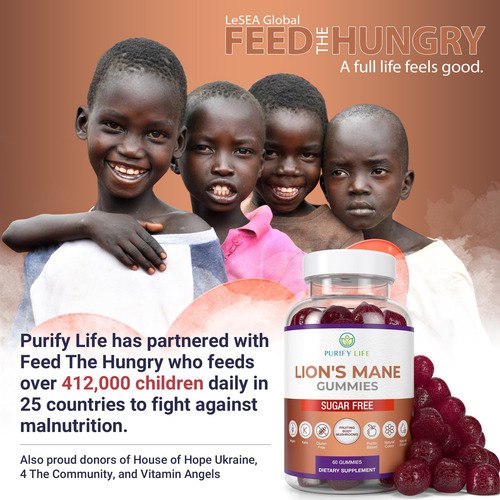 Gomas De Suplemento De Juba De Leão Sem Açúcar Purify Life -