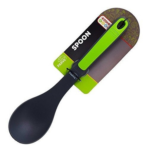Parve Green Basting Spoon Heavy Duty Silicona Mezcla Y Utens