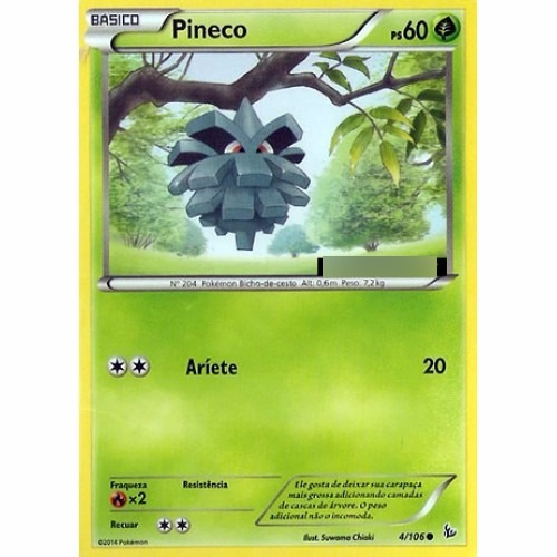 Pineco - Pokémon Planta Comum - 4/106 - Pokemon Card Game