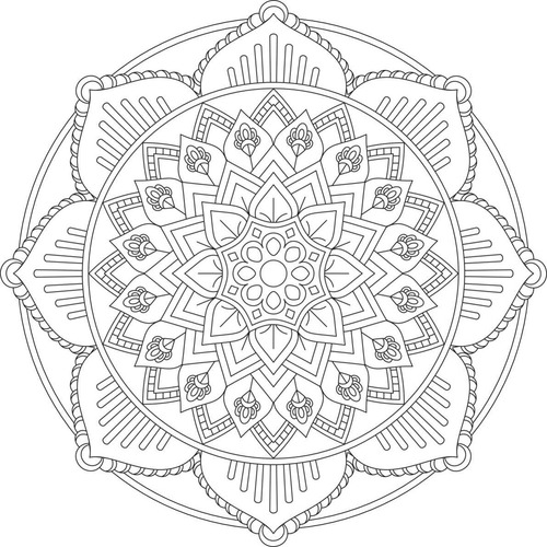 Pdf Imprimible Para Colorear: 100 Mandalas Maravilla