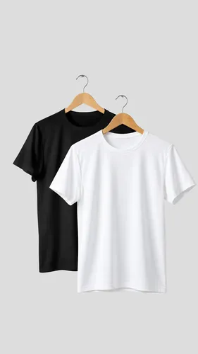 MLB 7480847634 Kit 2 Camisetas Preta E Branca Unissex JM