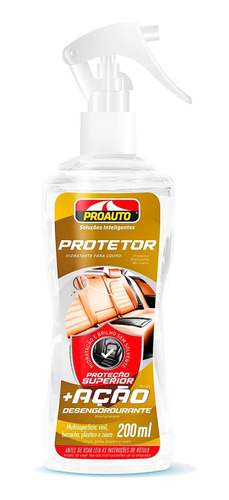 Protetor Bancos Couro Borracha Vinil Carro Proauto 200ml