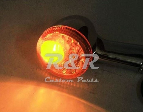 Pisca Seta Led Harley 883 1200 Iron Sportster Preto - Par