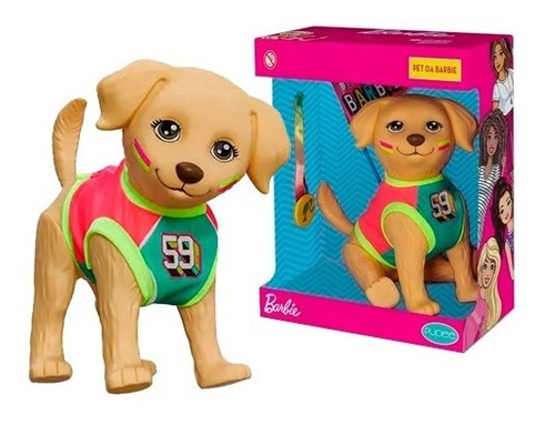 Cachorro Pet Boneca Barbie Taff Sport Articulado +acessórios