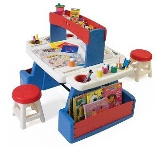 Mesa Para Niños- Step2 - Escritorio Con Banquitos Multicolor