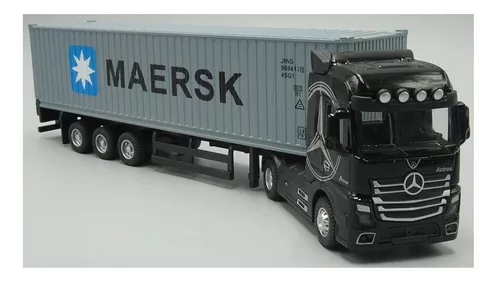 Miniatura Carreta Mercedes Benz Container Esc 1:50 Maersk P