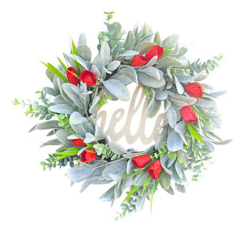 Hello Spring Wreath Flower Artificial Flower Ornament