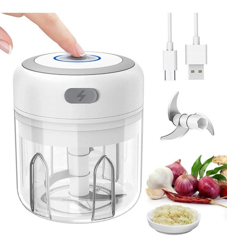 Mini Procesadora Eléctrica Tritura Alimentos Usb