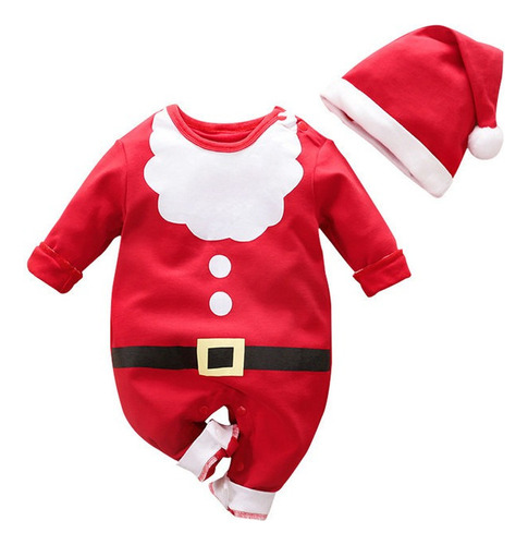 Ropa De Navidad De Traje Mameluco Para Niño Bebé De Papá Noe