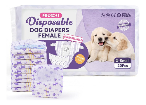 Panales Desechables Para Perros Micooyo Para Mujer, Panales