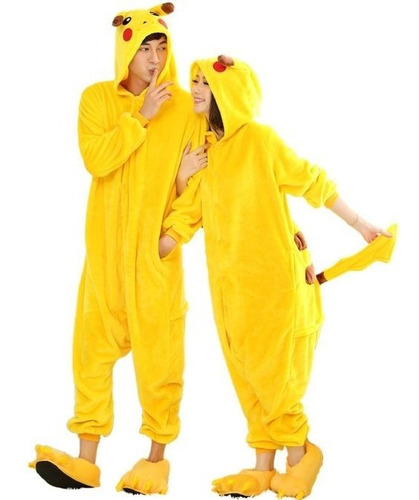 Imagen 1 de 5 de Pijama Y Disfraz Pikachu Pokémon Kigurumi Niño Y Adulto