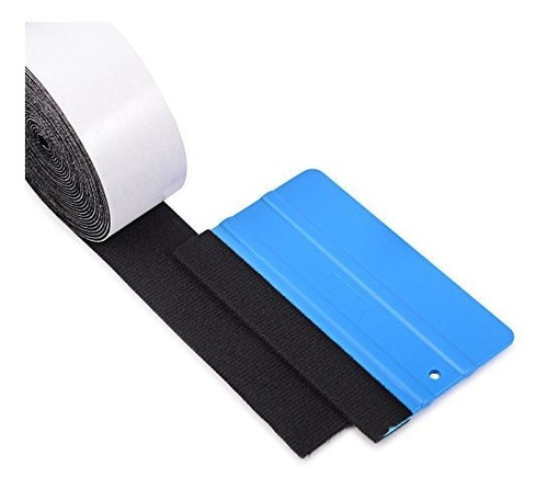 ft Longitud Negro Fibra Squeegee Fieltro Poliester Para