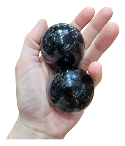 Piedras Gemas Esfera Turmalina Negra Pulida 5cm Aprox Monte