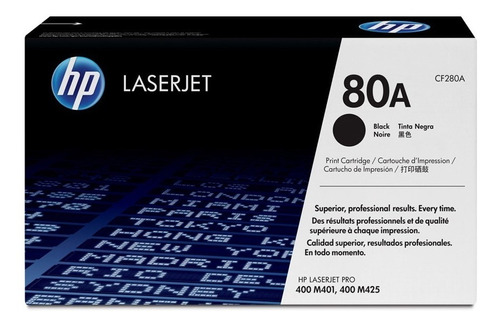 Toner Original Hp 80a Color Negro Cf280a M425dn M401dn Tiend