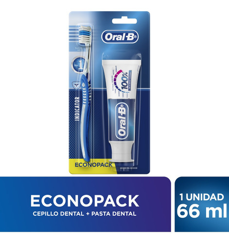 Cepillo Dental Oral-b Indicador+crema Dental Menta 66 Ml