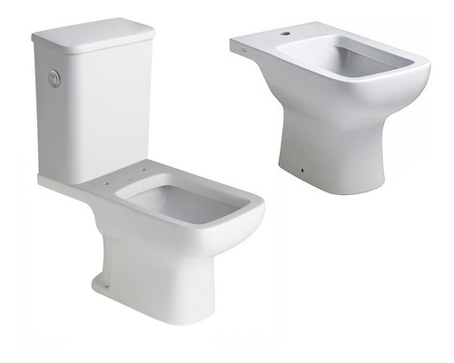 Baño Ferrum Trento Inodoro Largo Deposito + Bidet 1ag *