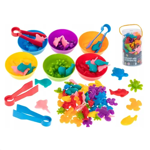 Brinquedo Animais De Silicone Classifica��o Cores Com Pin�a