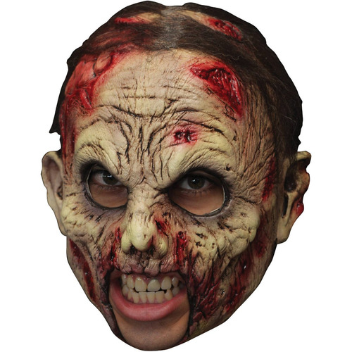 Máscara Para Adulto Zombie Sin Menton Halloween 
