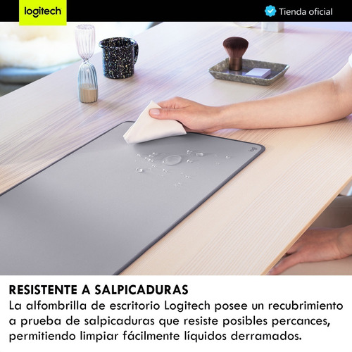 Imagen 4 de 10 de Logitech Desk Mat Studio Series, Alfombrilla De Escritorio