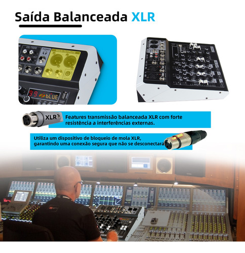 Misturador De Som 4 Canais Cd/fita Com 48v - Palco/estúdio