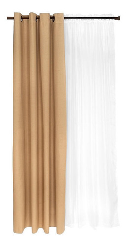 Set Blackout 6p Termico Lino 140x220 Beige