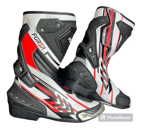 Bota  Forza Long Rider - Black White Red