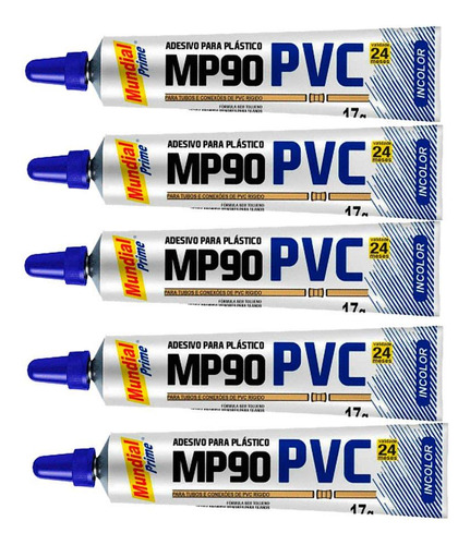 Cola Pvc 17 G Mp90 Kit Com 5 Unidades Mundial Prime