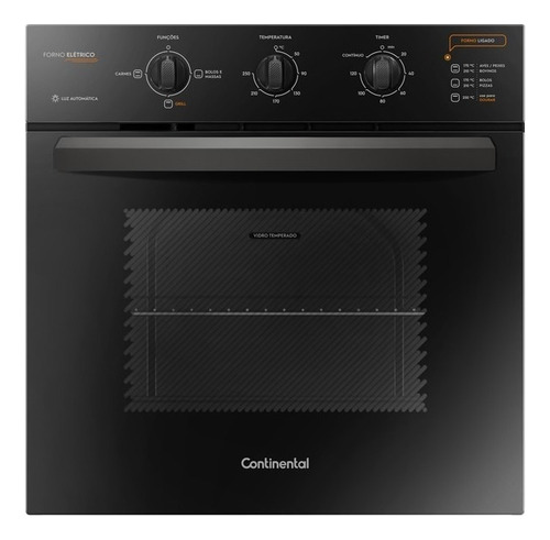 Forno de embutir elétrico Continental OC8EP 75L preto 220V