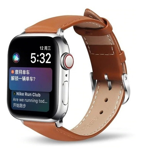 Pulseira Couro Social Lisa Compativel Para Apple Watch/iwo