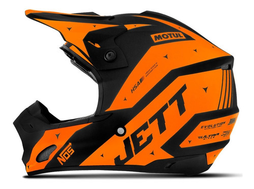 Capacete Jett Th-1 Evolution 2 Motocross Tamanho Do Capacete 58 Cor Laranja