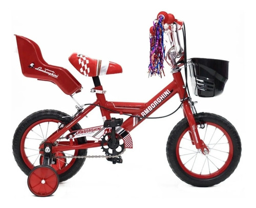 Bicicleta Infantil Rodado 12 Lamborghini Rueditas Nuevelunas