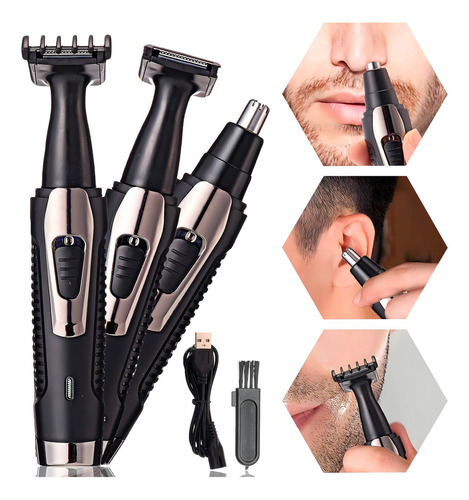 Máquina 2 Em 1 Ideal Depilação Completa De Barba E Nariz