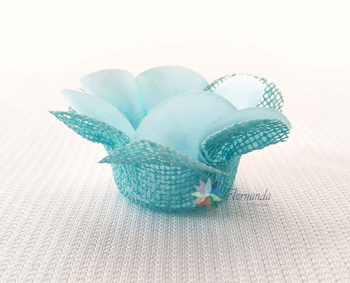 200 Forminha Doces Modelo Flor Dupla Tela Escócia E Tecido