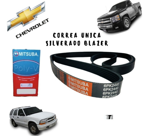 Correa Unica Chevrolet Blazer Silverado Cheyenne 6pk2440 