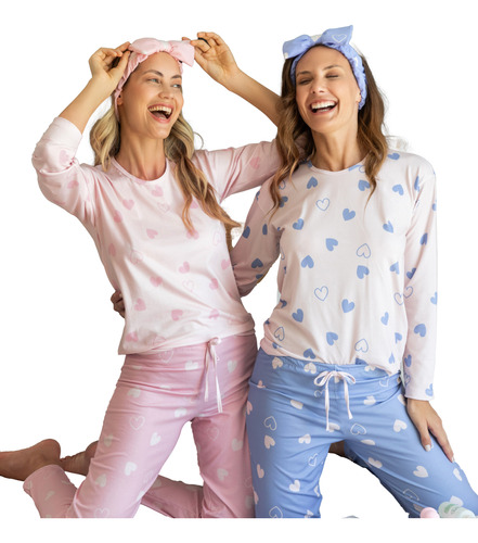 Pijama Mujer Invierno Modal Combinado Bianca Secreta 
