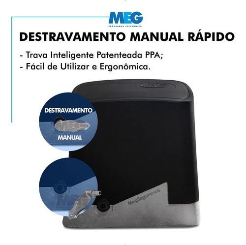 Motor Ppa Portão Eletronico Deslizante 1/4 5 Control 300kg