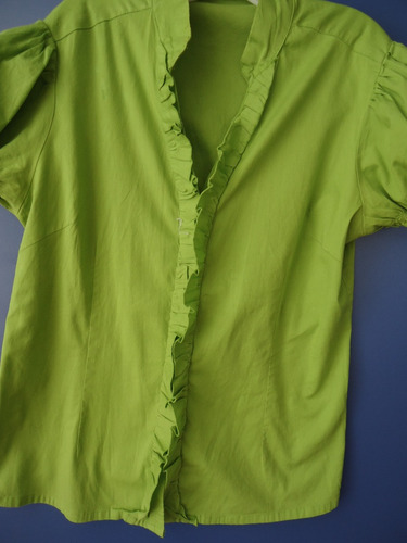 Camisa Blusa En Lindo Verde Talle M/l