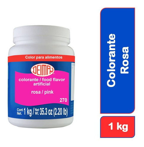 Colorante Comestible Rosa En Polvo 270 1kg Deiman