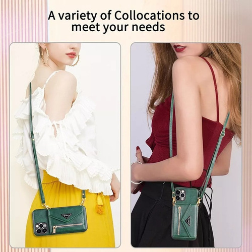 Funda De Piel Para iPhone Funda Tipo Cartera Con Correa