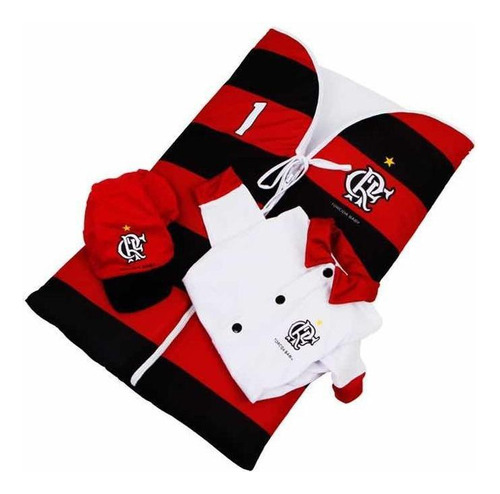 Kit Bebê Saída De Maternidade Flamengo Oficial Menino