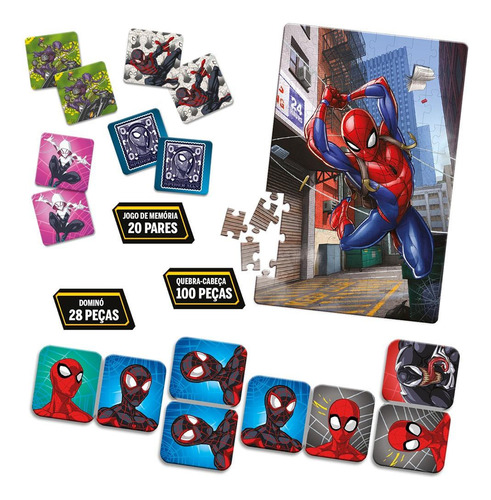 Super Kit Homem Aranha Com 3 Jogos - Toyster