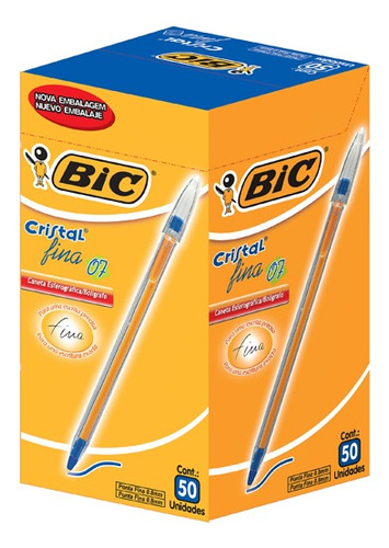 Lápiz Pasta Bic Punta Fina Caja 50 Unidades Variedades