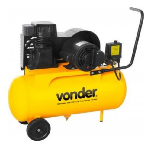 Compressor De Ar Vdcsi 7,4/30 1,5 Cv Monofásico 220 V Vonder Cor Amarelo Fase elétrica Monofásica Frequência 60Hz 220V