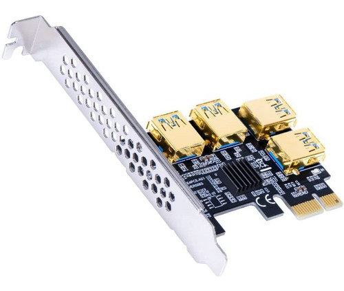 Imagen 8 de 10 de Multiplicador Riser Pcie 1x A 4 Usb3.0 Adaptador Rig Mineria