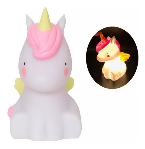 Veladores Infantiles Unicornio Lampara Led De Noche 