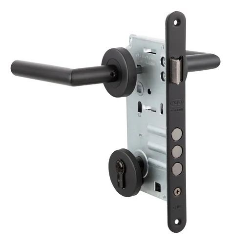 Cerradura Embutida Poli Toscana Black B60 Oficina
